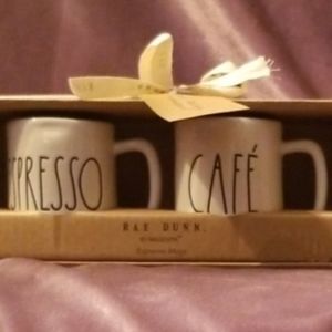 NEW Rae Dunn 4 piece Mini Espresso/Cafe Mug Set